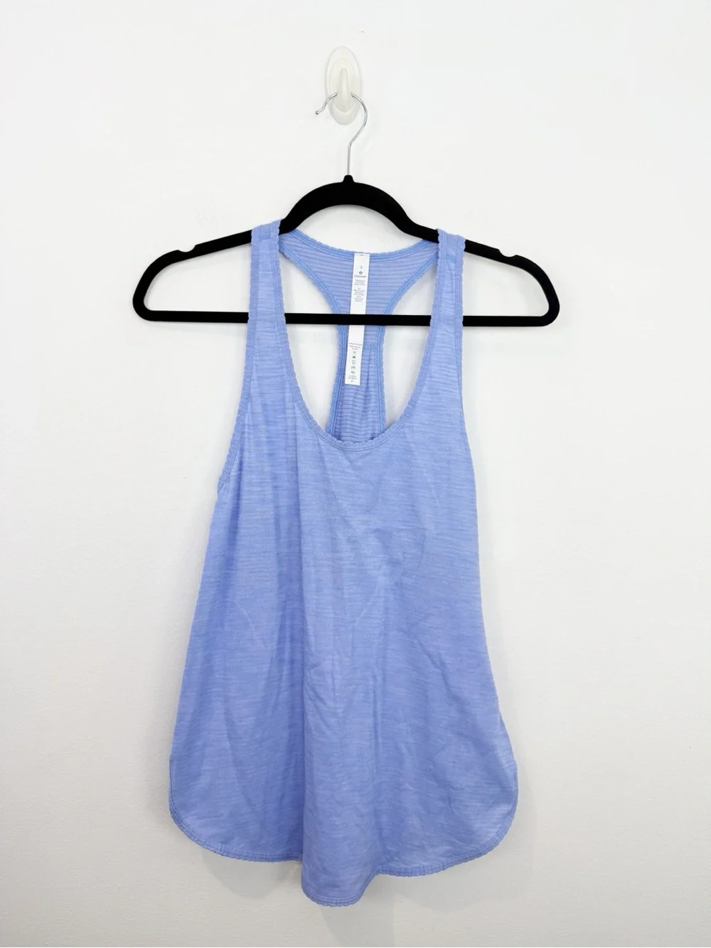 Lululemon 105 F Singlet Heathered Hydrangea Blue Tank Top Size 2 NWT